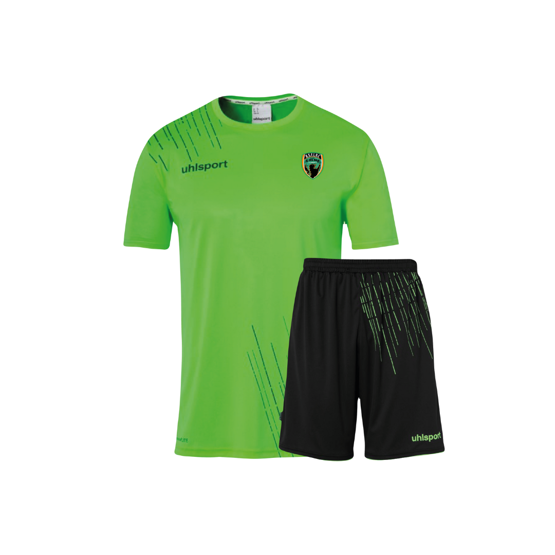 Set maillot short couleur noir /vert